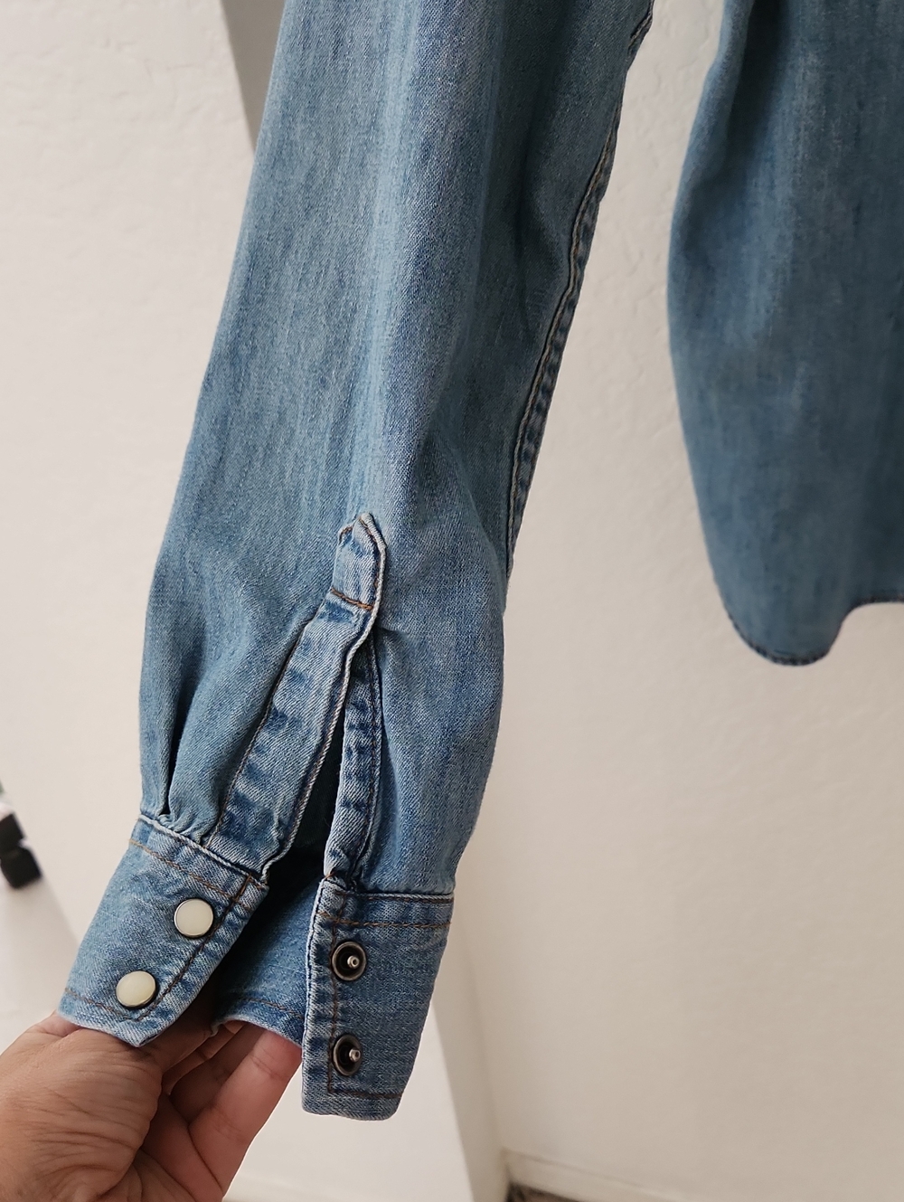 GAP Light Blue Denim Western Shirt Jacket Size L/T - Picture 7 of 7